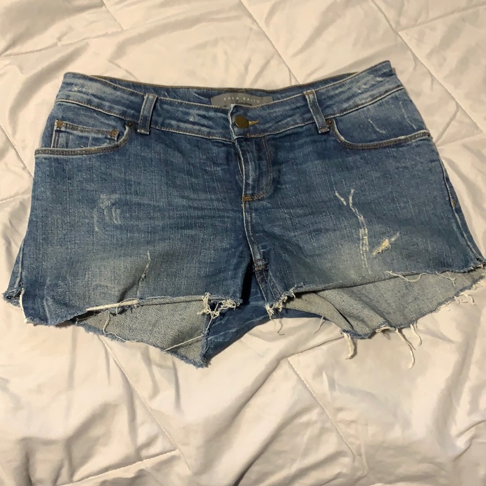 ZARA stretch denim Distressed S 28